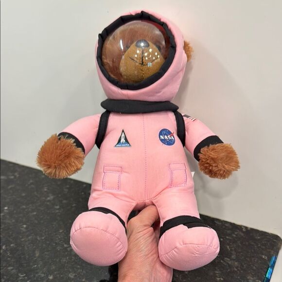 NASA Teddy Bear Astronaut Plush Aurora Stuffed Animal Pink Suit  12" - Picture 1 of 10